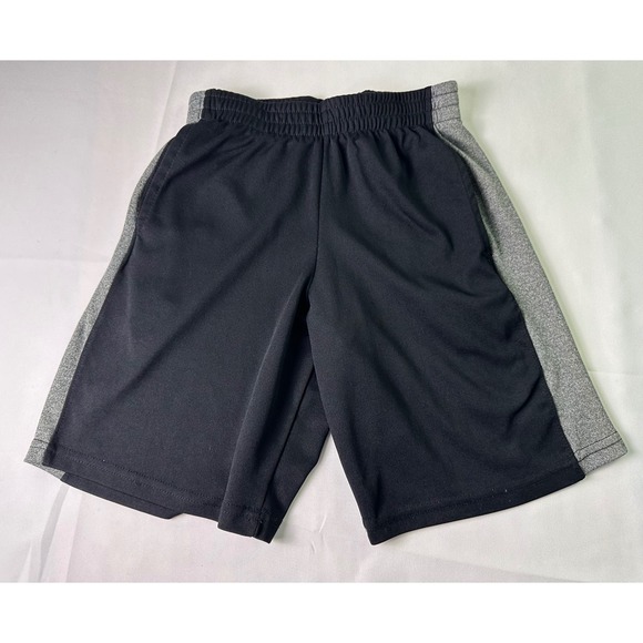 Tuff Guys Boys Black Gray Athletic Shorts Medium (8/10) Elastic Waist - Picture 1 of 7